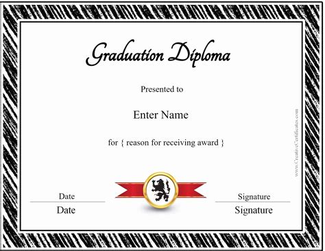 Free Customizable And Printable Diploma Template