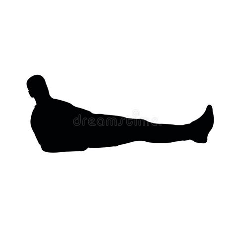 A Man Lying Down Silhouette Vector Stock Vector Illustration Of