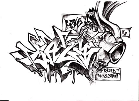 Sketch Drawings Of Graffity Coloring Pages