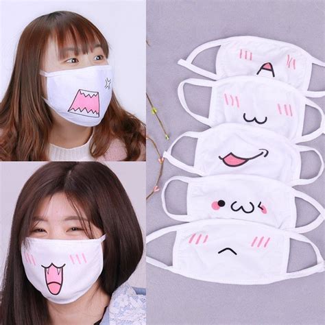 Kawaii Anime Cartoon Mouth Mask Kuru Store Kawaii Anime Elegant Face