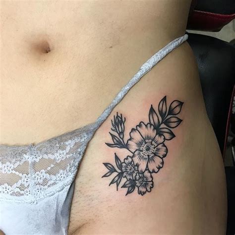 Flower Tattoo Groin Nice