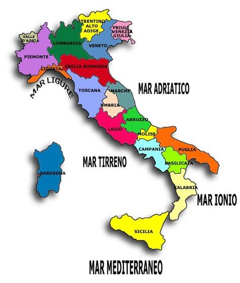 Famosa Cartina Muta Regioni Italiane 2022 Cartina Geografica Mondo