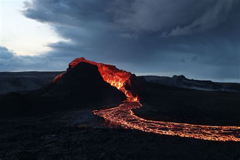 Wandeltocht Naar De Actieve Fagradalsfjall Vulkaan Op Ijsland