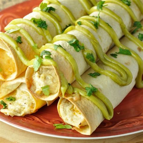 Crock Pot Creamy Salsa Verde Chicken Taquitos | Wishes and ...