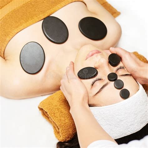 Facial Stone Massage Hot Face Masseur Stock Image Image Of Beauty Model 169665979