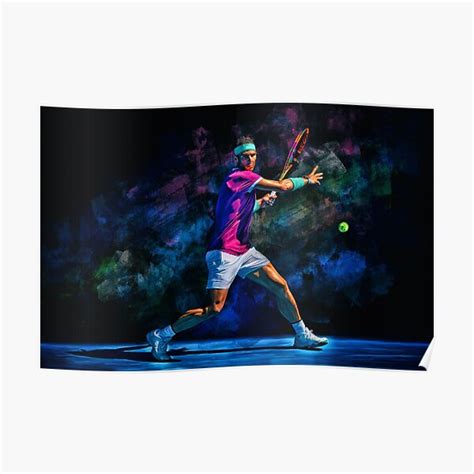 Rafael Nadal At Australian Open 2022 Digital Artwork Wall Poster