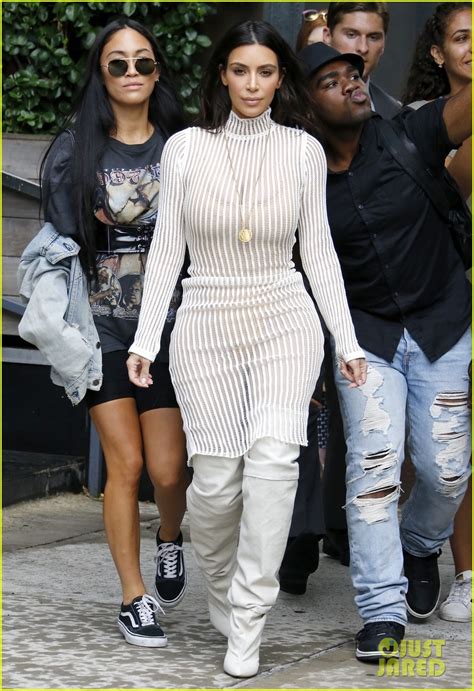 Kim Kardashian Steps Out In Style For Kanye Wests Yeezy Season Four