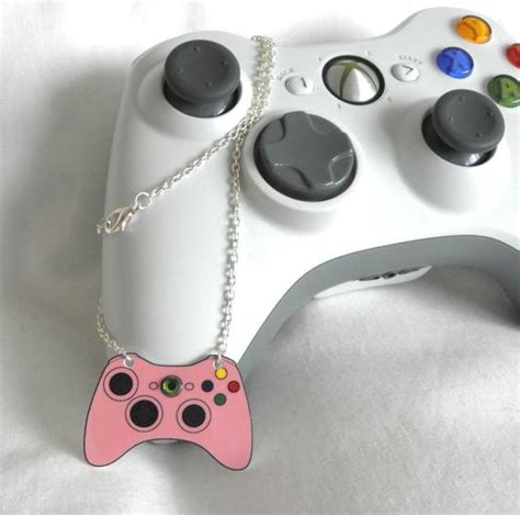 Girl Gamer Pink Xbox 360 Video Games Controller Necklace Etsy
