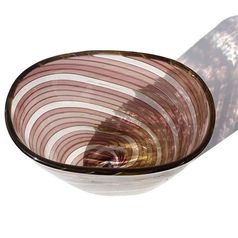 Ercole Barovier Toso Murano 1954 Purple Gold Flecks Italian Art Glass Vase For Sale At 1stdibs