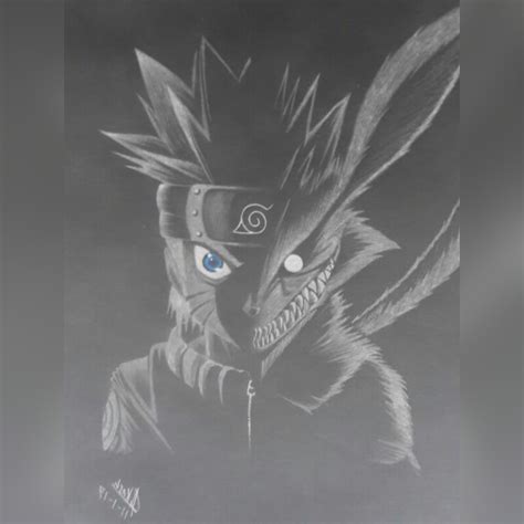 Images Of Pencil Nine Tailed Fox Naruto Drawing