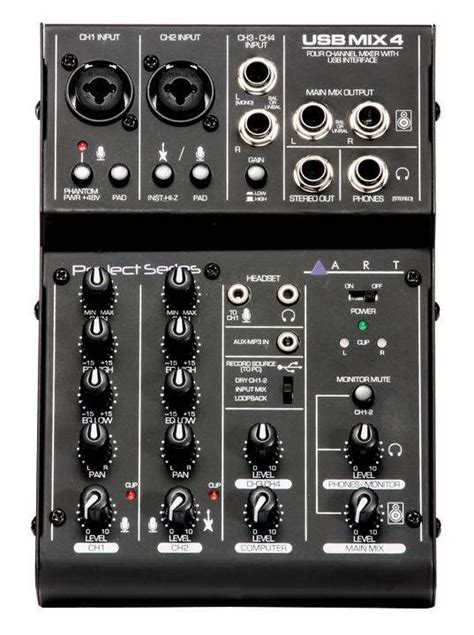 Connect audio mixer to computer. ART Pro Audio 4 Channel USB Recording Mixer - Long ...