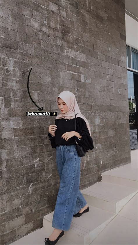 Pin ini ditemukan oleh mai. Ootd Hijab Jaket Jeans Dan Kulot | Jilbab Gallery
