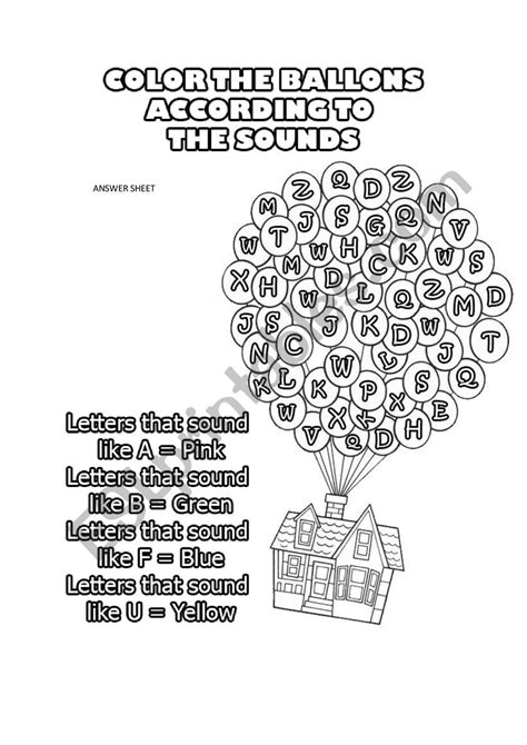 Letter Sounds And Colors Esl Worksheet By Carolloureiro