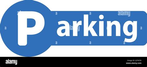 Parking Sign Parking Lot Logo Editable Vector Stock Vector Image