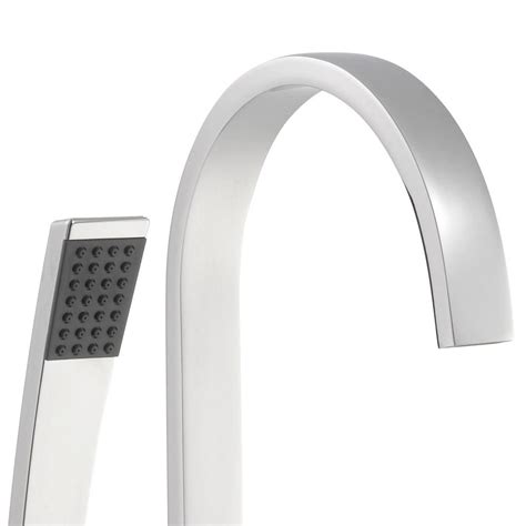 How does a delta free standing tub faucet work? Glacier Bay Modern Single-Handle Freestanding Floor Mount ...