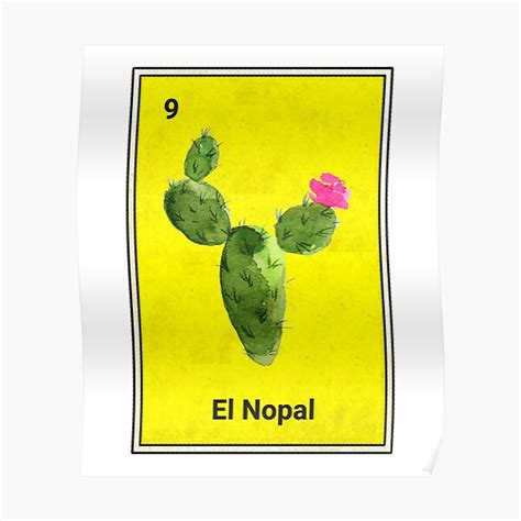 El Nopal Mexican Loteria Card Poster For Sale By Casadeloteria