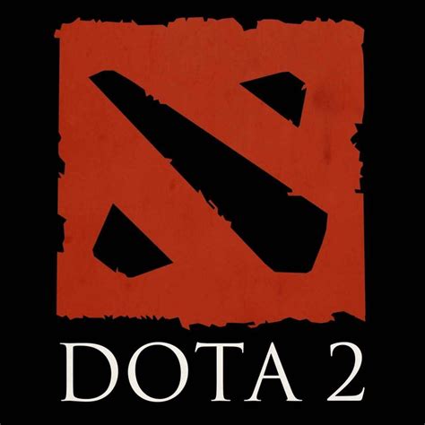 The Dota 2 Logo Is Shown In Red And Black With An Arrow On It