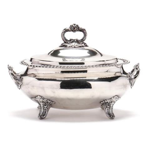 Large Sheffield Silver Plated Oval Form Tureen Lot 4248 Fine Silver