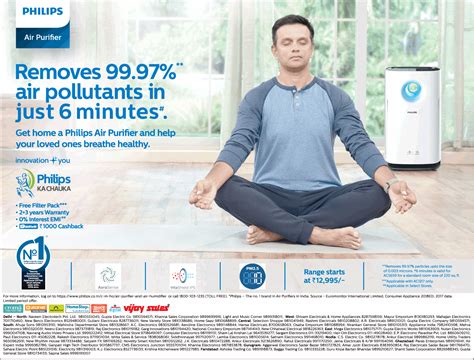 Philips Air Purifier Removes 99 97 Air Pollutants In Just 6 Minuites