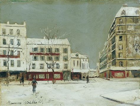 Winter Scene Montmartre Maurice Utrillo 1883 1955