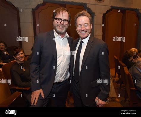 Rainn Wilson Left And Bryan Cranston Attend Backstage At The Geffen On Sunday May 22 2016