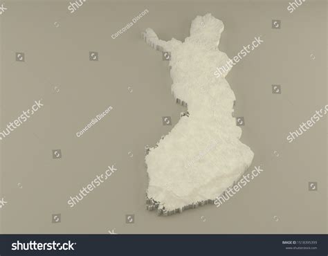 Extruded 3d Political Map Finland Relief Stock Illustration 1518395399