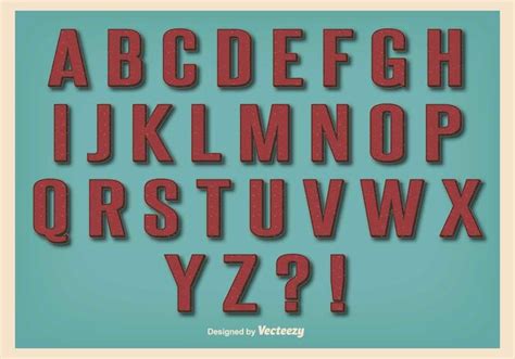 Retro Vintage Style Alphabet Set 93120 Vector Art At Vecteezy