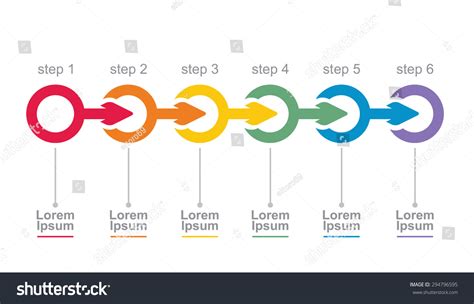 Vector Flow Chart Template With Arrows 294796595 Shutterstock