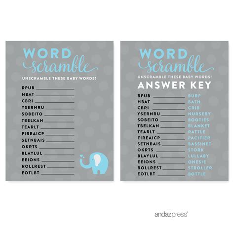 Baby Scrabble Answer Ky Answer Key Free Printable Baby Shower Word