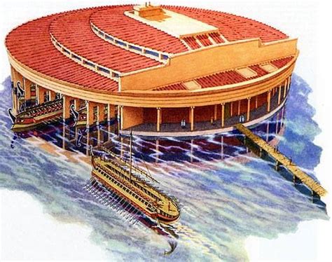 Artists Concept Of The Military Island Harbor Complex Carthage