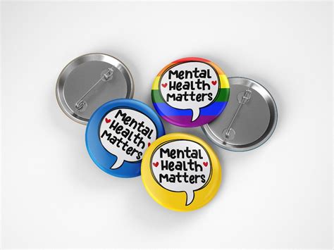 Mental Health Matters Button Badge Pin 32mm Button Badge Pin Etsy