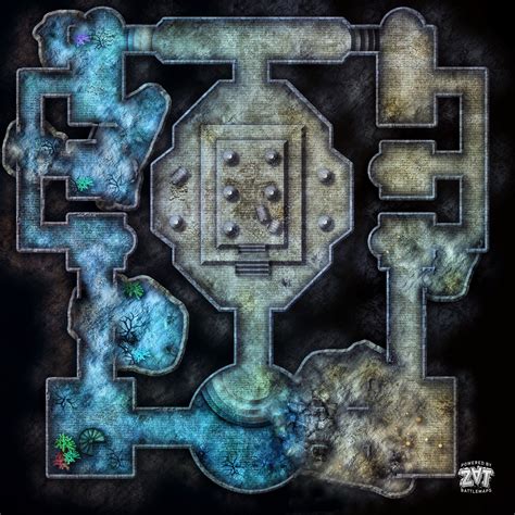 Ia3 X1b Submerged Temple Battle Map Dungeon Maps Dnd World Map