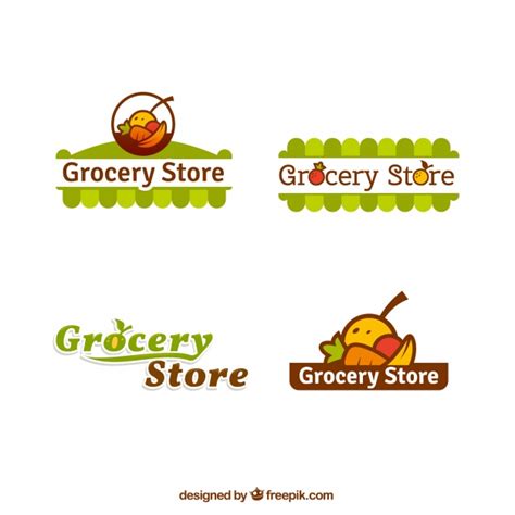 App store logo png app store is an apple platform for getting mobile applications on ios devices. Premium Vector | Pack of grocery store logos