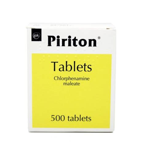 Piriton Tablets 4mg Chlorphenamine 500 Tablet Pack Reach Pharmacy Uk