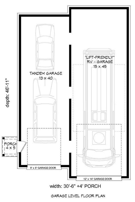 The Floor Plan For A Two Car Garage