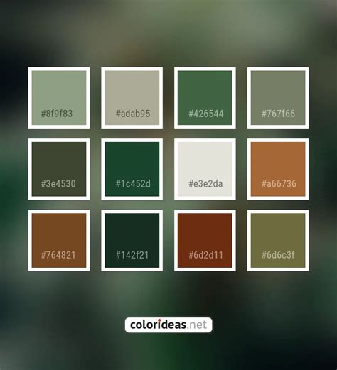 Sage Gray Dark Olive Green 1c452d Color Palette Color Palette Ideas