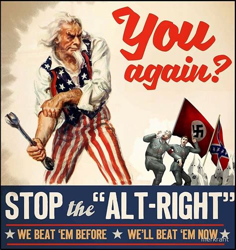 Stop The Alt Right Antifa Posters By Merkraht Redbubble