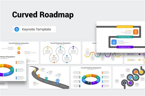 Curved Roadmap Keynote Template Nulivo Market