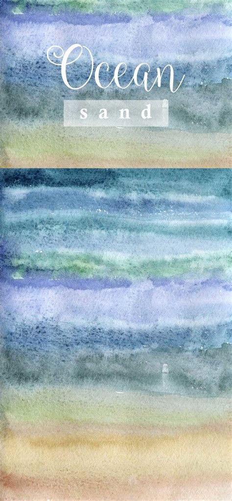 Ocean Sand Watercolor Texture Watercolor Texture Beach Watercolor