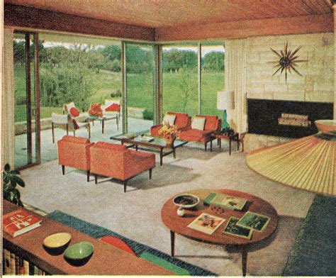 Living Room 1960 From The American Home August 1960 Ethan Flickr