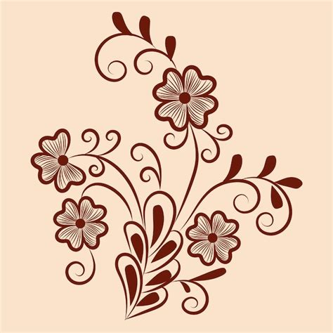 premium vector vector illustration of traditional indian henna mehndi