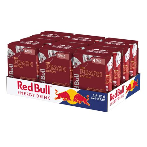 Buy Red Bull Energy Drink Peach Nectarine Peach Edition 12 Fl Oz 24 Pack Online At Lowest