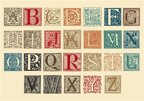 Ornamental Capital Letters Download Free Vector Art Stock Graphics