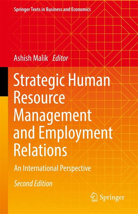 Strategic Human Resource Management And Employment Relations An