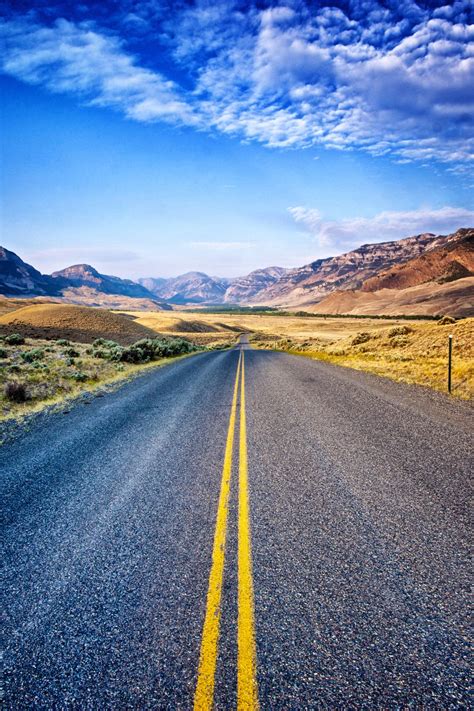 Asphalt Road Into Distance Free Stock Photo - Public Domain Pictures