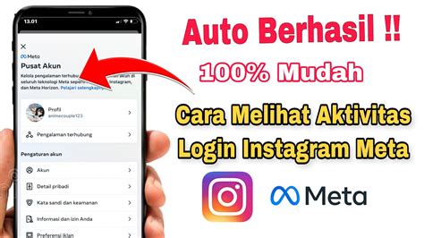 Cara Melihat Aktivitas Login Instagram Meta YouTube