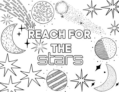 Reach For The Stars Page Coloring Pages