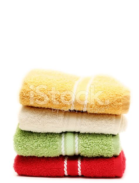 Four Different Colored Towels Stock Photo Royalty Free Freeimages