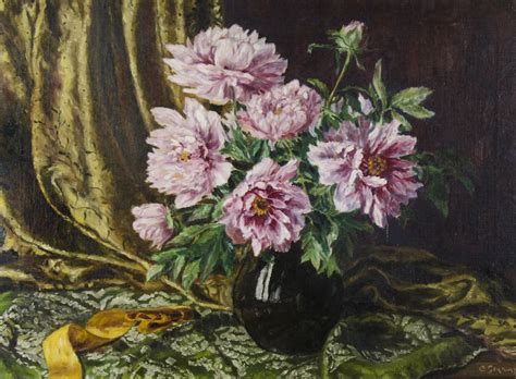 Un toast au printemps avec nos vins de saison. Ludwig Karl Strauch 1875-1959 "Grande mazzo di fiori nel vaso" cm. 60x80 -... | STADION ...