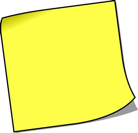 Blank Sticky Note Clip Art Free Vector In Open Office